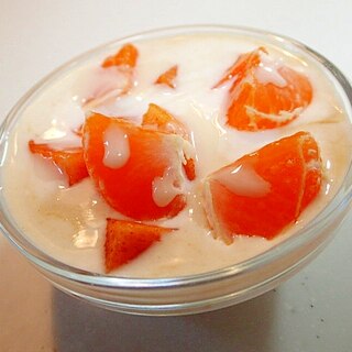 美的　柿とみかんの生姜ヨーグルト